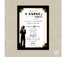 Casino Royale James Bond Poker Vegas Birthday Party Printable Invitation